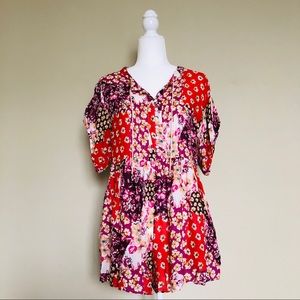 Tiki Girl Patchwork Romper
